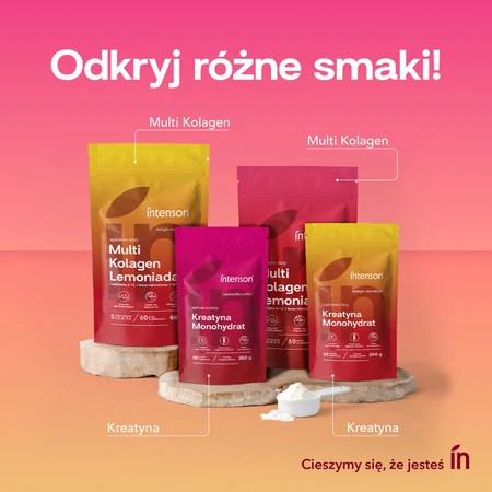 Intenson Kreatyna Monohydrat smak truskawka-arbuz 260g