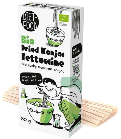 Diet-Food Suchy Makaron Konjac Fettucine Bezglutenowy 80g