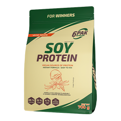 6PAK SOY PROTEIN odżywka białkowa sojowa Izolat 700 g smak lody waniliowe