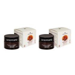 Zestaw: 2x Orientana, REISHI, Wegański krem do twarzy na noc, 50 ml