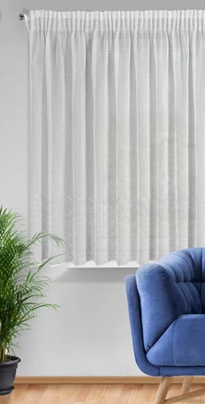 FIRANA GOTOWA KLEO NA TAŚMIE 345 X 140 CM BIAŁY