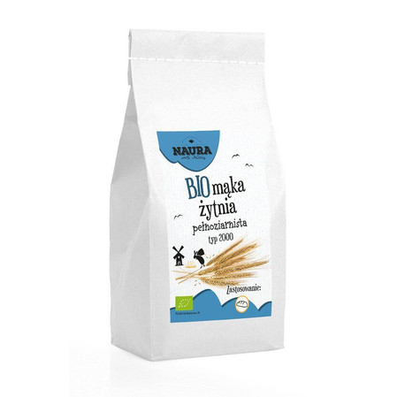 Zestaw 2x Mąka żytnia pełnoziarnista typ 2000 BIO 1 kg