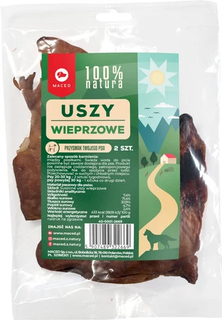 MACED 100% NATURA Uszy wieprzowe 2szt