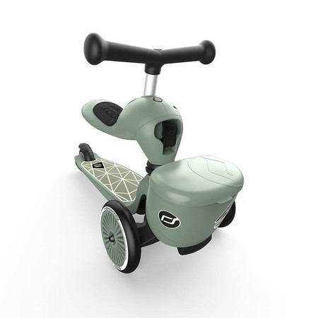 SCOOTANDRIDE Highwaykick 1 Lifestyle 2w1 Jeździk i hulajnoga z zamykanym schowkiem 1-5 lat Green Lines