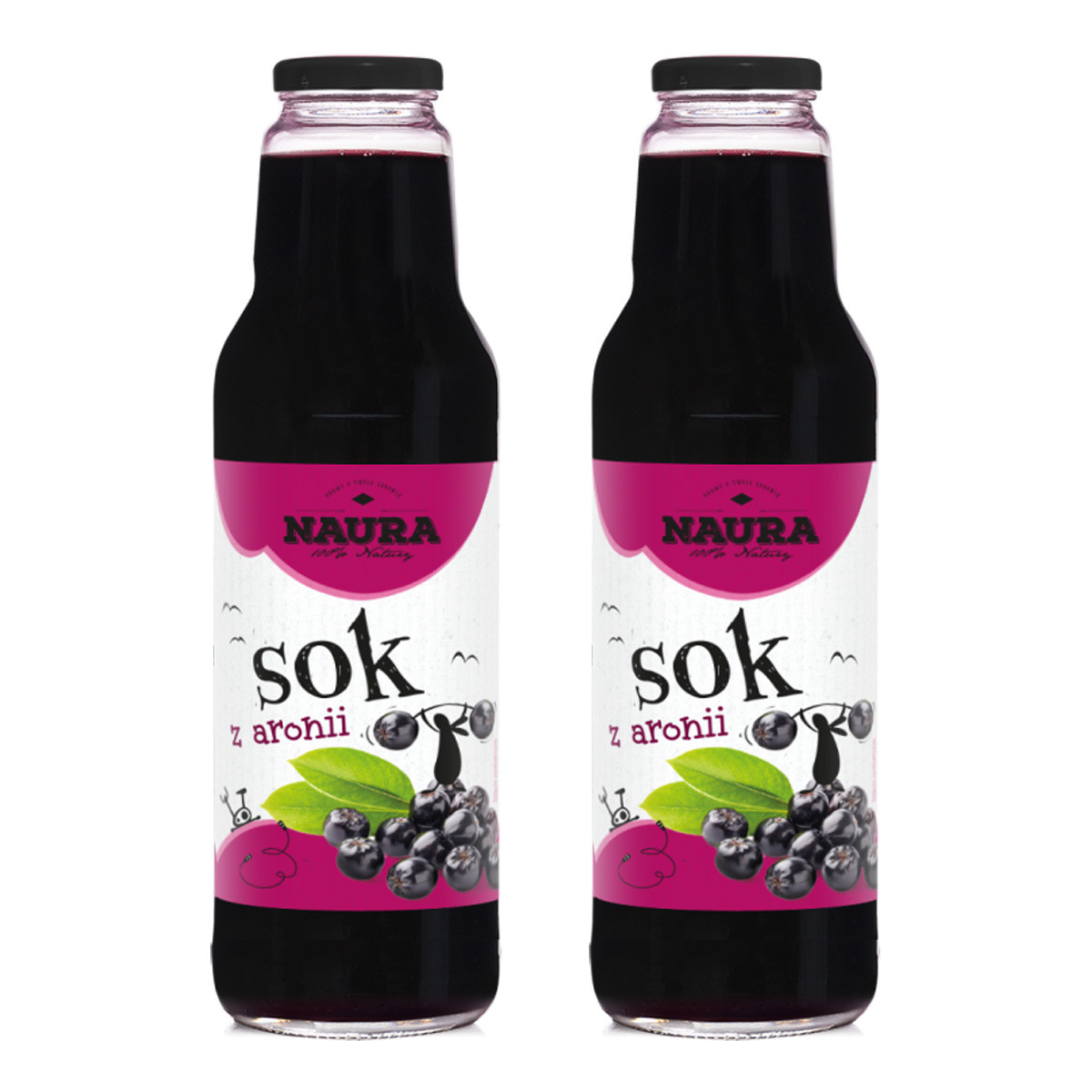 Zestaw 2x Sok z aronii 750 ml - Nabea.pl