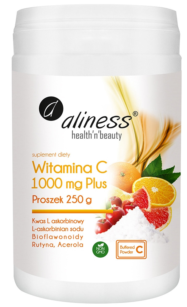 Aliness Witamina C 1000 mg Buforowana PLUS x 250g proszek - Nabea.pl