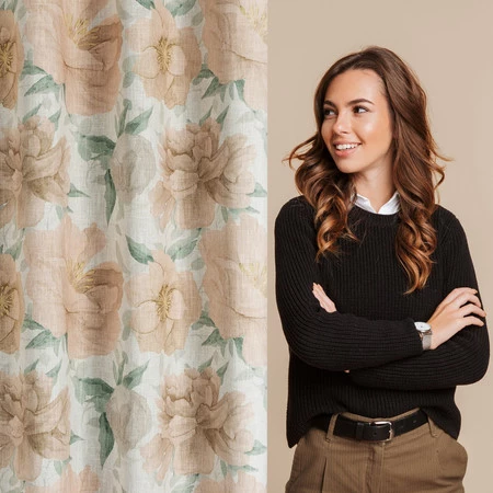 Zasłona gotowa Karla 140 x 250 cm, Naturalny