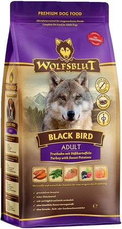 Wolfsblut Black Bird – bezzbożowa karma z indykiem dla dorosłych psów - 12.5kg