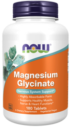 Now Foods Magnez Magnesium Glycinate na wsparcie mięśni 180 tabl.
