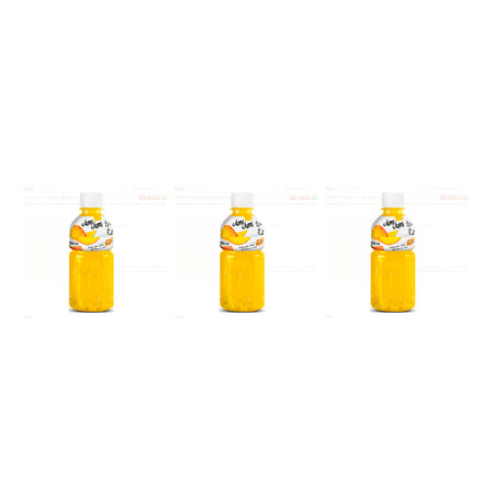 Zestaw: 3x Jumi Jumi Napój 70% zawartość soku Pineapple, Mango & Passion Fruit z kawałkami kokosa 320 ml