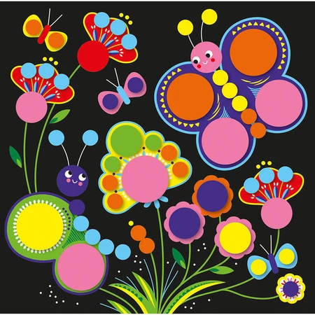 Janod Zestaw kreatywny Okrągłe naklejki My arts & crafts 3+