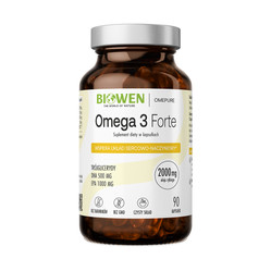 Biowen Omega 3 Forte 1000 mg kwasy EPA i DHA, wsparcie serca, mózgu i odporności 90 kaps.