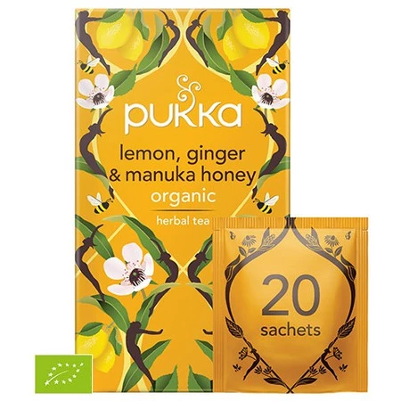 Pukka — Lemon Ginger Manuka Honey herbata BIO — x20