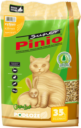 Super PINIO Cytrus Żwirek drewniany 35l