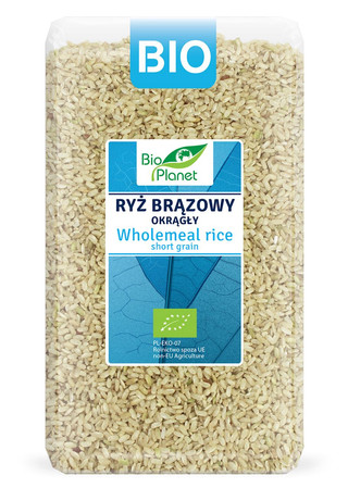 Bio Planet − Ryż brązowy okrągły BIO − 1 kg
