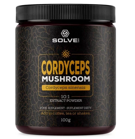 SolveLabs Cordyceps (Cordyceps Sinensis) 10:1, naturalne wsparcie energii i odporności 100 g
