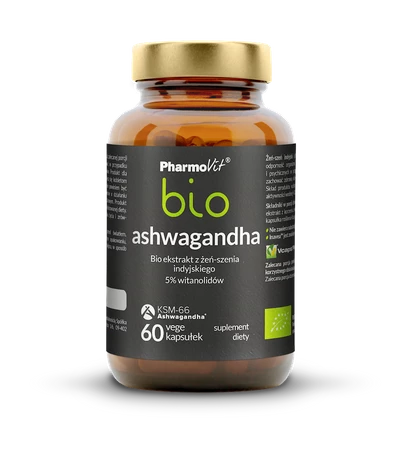 Pharmovit − Ashwagandha ekstrakt BIO − 60 kaps.