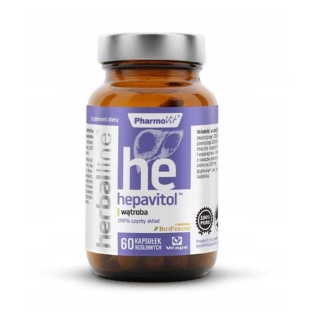 Pharmovit Herballine Hepavital na wsparcie wątroby 60 kaps.