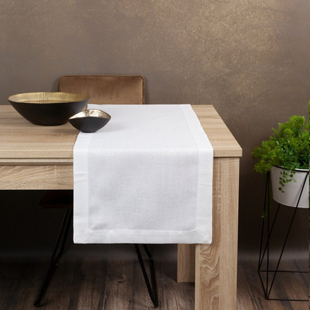 OBRUS STELLA 2 40 X 180 CM BIAŁY
