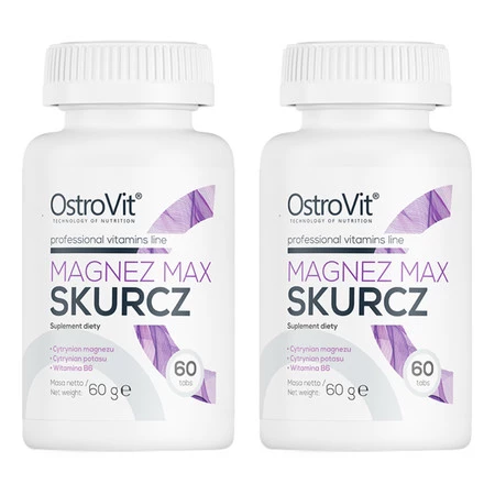 Zestaw 2x OSTROVIT Magnez Max Skurcz 60 tabl.