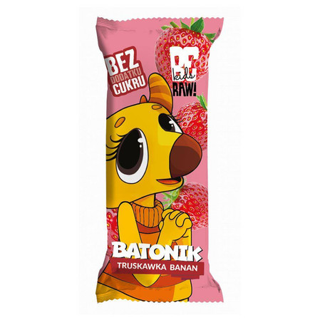 BeRAW Kids Baton owocowy Truskawka i Banan - 25g baton dla dzieci KRÓTKA DATA 2026-09-30