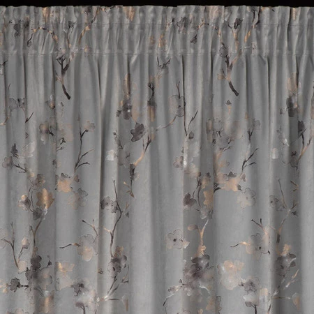 ZASŁONA GOTOWA SELENA NA TAŚMIE 140 X 270 CM SREBRNY