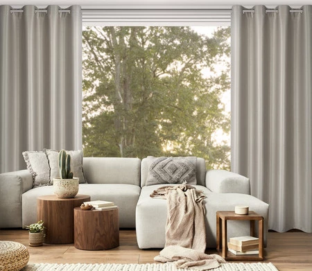 ZASŁONA GOTOWA SELINA 140 X 250 CM CIEMNOBEŻOWY