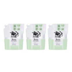 Zestaw: 3x YOPE − żel pod prysznic Yunnan chińska herbata uzupełnienie 800 ml