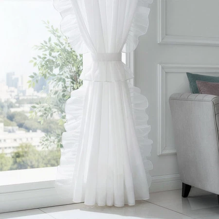 FIRANA GOTOWA KAREN NA TAŚMIE 140 X 270 CM BIAŁY