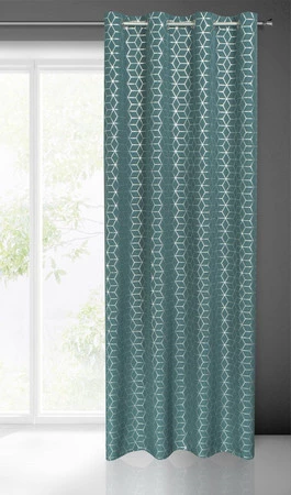 ZASŁONA GOTOWA CUBE 140 X 250 CM CIEMNOTURKUSOWY