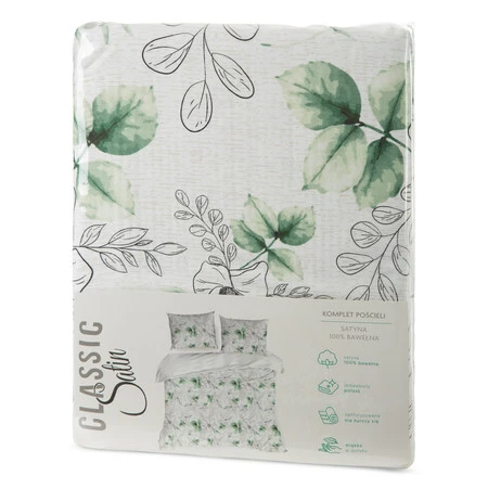 Komplet pościeli satynowej Spring 28, 220 x 200 cm, Biały