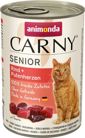 ANIMONDA Carny SENIOR Wołowina i Serca Indyka 400g