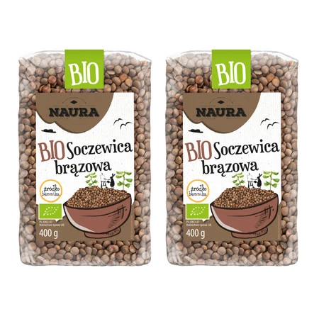 Zestaw 2x Soczewica brązowa BIO 400 g