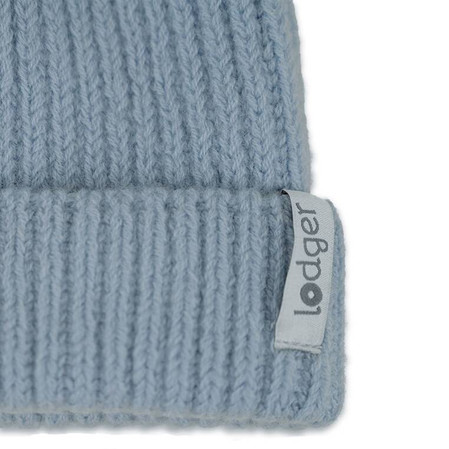 Lodger Czapeczka z wełny merino 100% niebieska Blue Fogg 6-12m