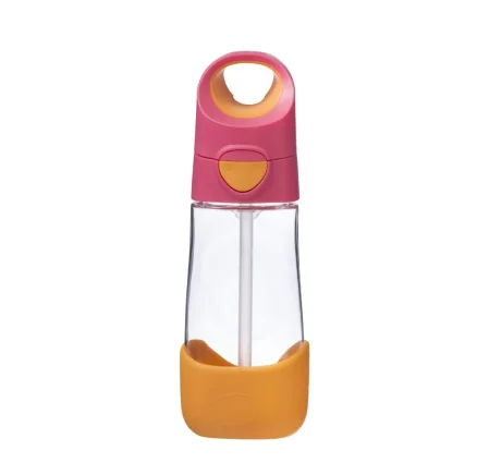 Butelka tritanowa ze słomką 450 ml, Strawberry Shake, b.box
