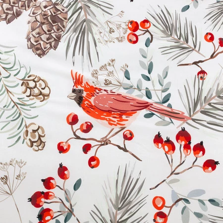 Komplet pościeli świątecznej Willow, 140 x 200 cm, Biały