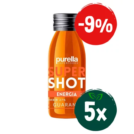 Zestaw: 5x Purella SuperShot Shot imbirowy na Energię - 100g