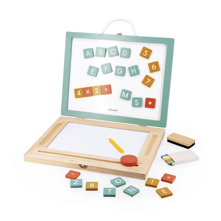 Janod Tablica z magnesami i znikopisem w walizce 4w1 3+