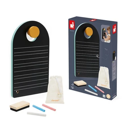 Janod Przenośna dwustronna tablica z akcesoriami 3+