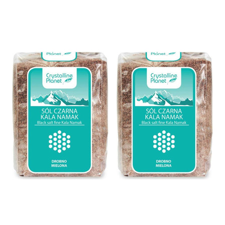 Zestaw: 2x Crystalline Planet Sól czarna 600 g