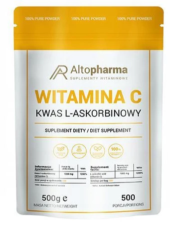 Altopharma Kwas L-askorbinowy Witamina C 1000 mg proszek 500 g