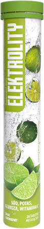  Elektrolity - smak limonki - 20 tabletek