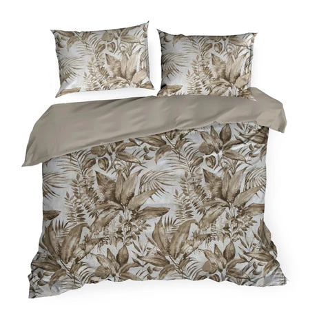 Komplet Pościeli Satynowej Spring 46 160 x 200 cm, Beżowy