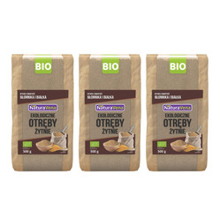 Zestaw: 3x OTRĘBY ŻYTNIE BIO 500 g - NATURAVENA