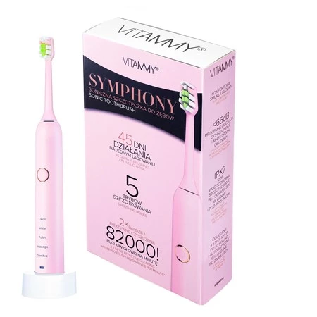 VITAMMY Symphony all pink/rose gold Szczoteczka soniczna z komfortową obudową