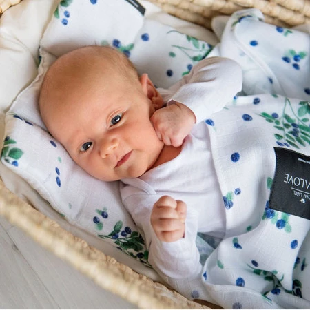 Lullalove, Muślinowa pieluszka/myjka - jagódki