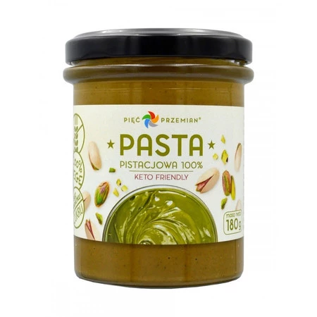 PIĘĆ PRZEMIAN Pasta pistacjowa 100% 180g