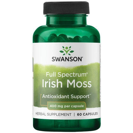 Swanson Full Spectrum Irish Moss Chrząstnica Kędzierzawa 400 mg antyoksydant 60 kaps.