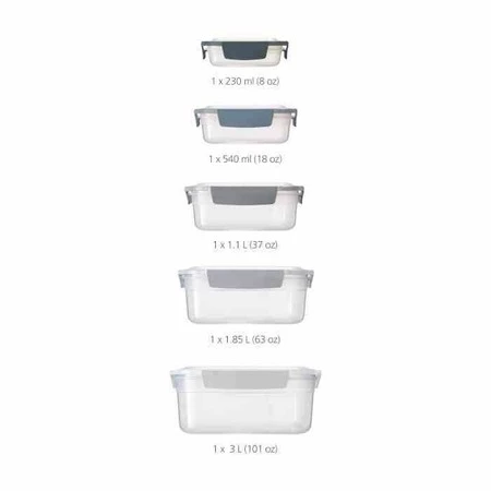 JJ - Zestaw 5 pojemników, Nest™ Lock Sky