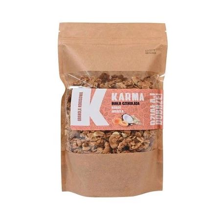 Granola biała czekolada: kokos i morela 400 g